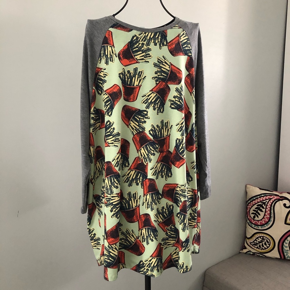 NWOT LulaRoe Randy French Fry Top - 2XL - Picture 1 of 4